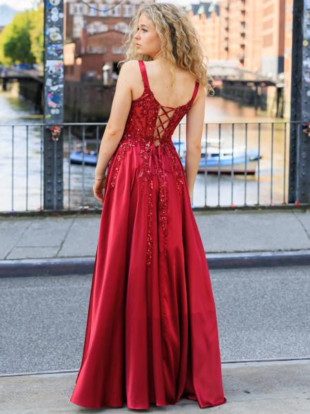 Abendkleid Mailin, weinrot