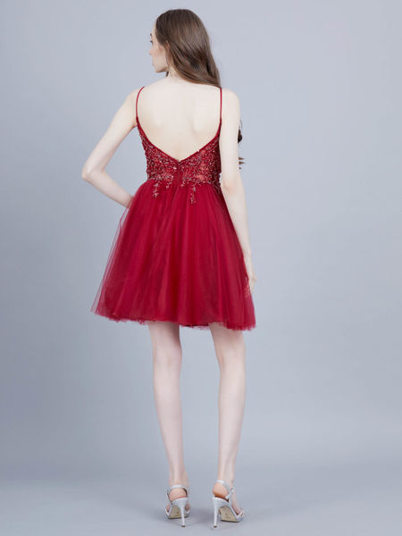 Cocktailkleid Franzi, weinrot