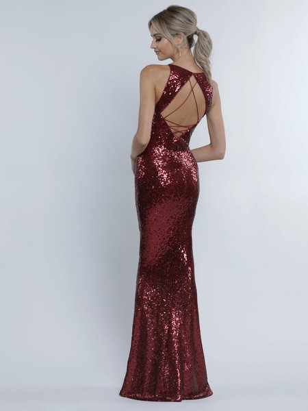 Paillettenkleid Emilia, weinrot