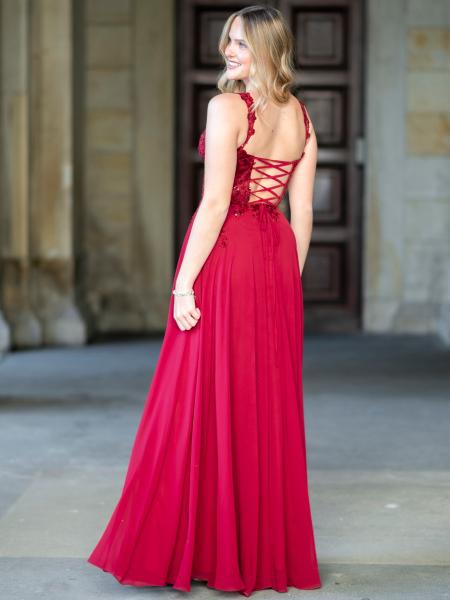 Abendkleid Lavinia, weinrot