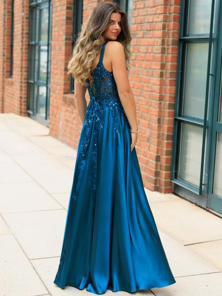 Abendkleid Mailin, petrol