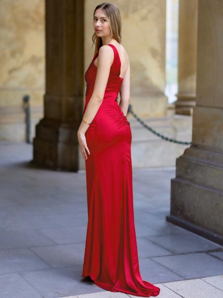 Satinkleid Anastasja, weinrot