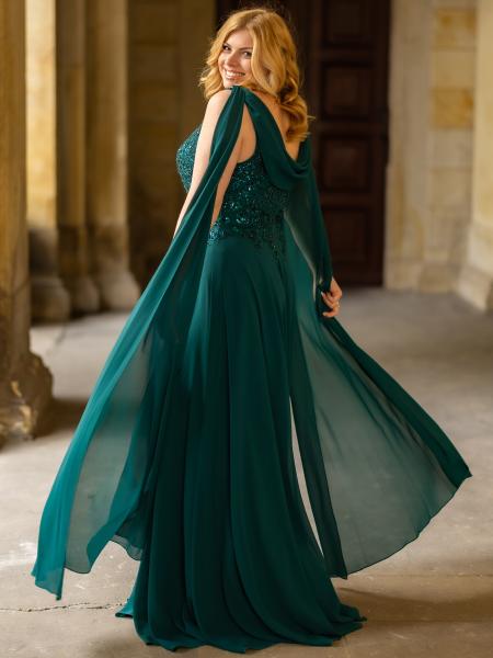 Abendkleid Greta, dunkelgrün