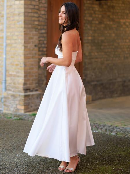 Abendkleid Midi Agnes, weiß