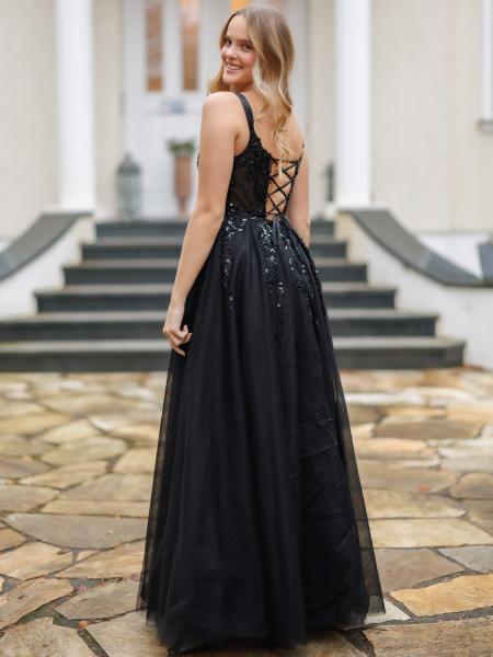 Ballkleid mit Tüll Mailinka, schwarz