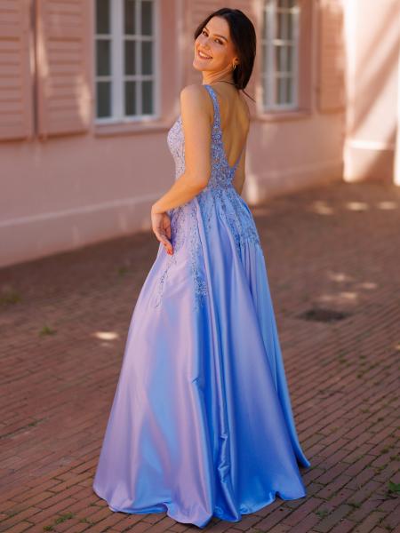 Satinkleid Benita, lavendelblau