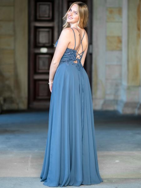Abendkleid Lorena, graublau