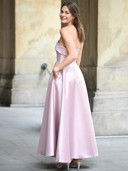 Abendkleid Midi Agnes, rosa