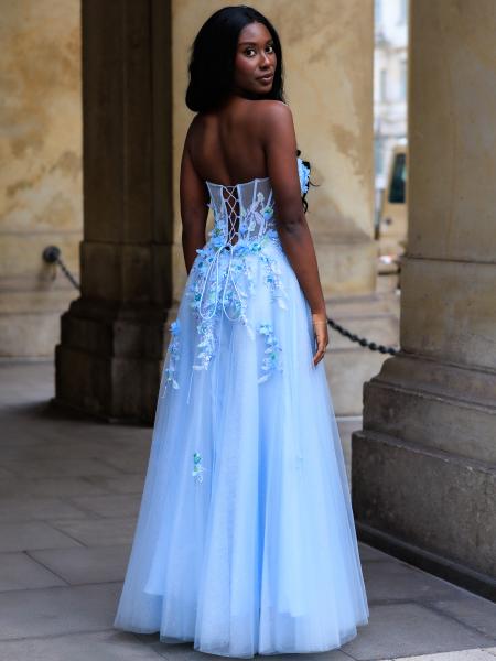 Ballkleid mit Tüll Novalie, hellblau