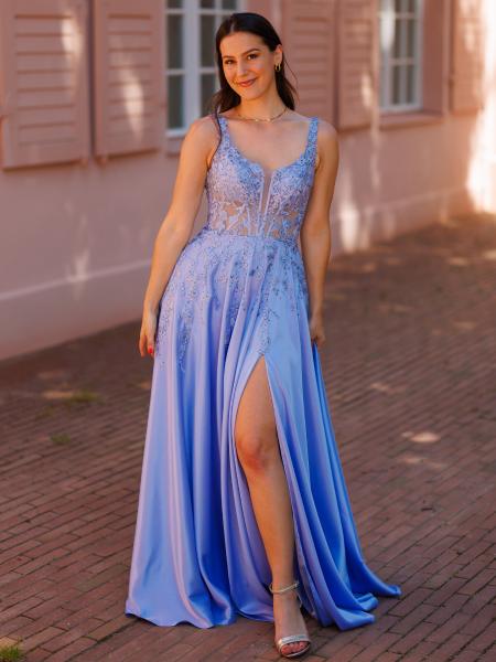 Satinkleid Benita, lavendelblau