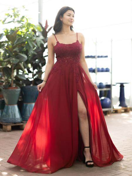 Abendkleid Marina, weinrot