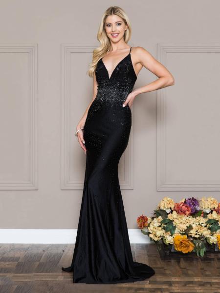 Figurbetontes Abendkleid Aisha, schwarz