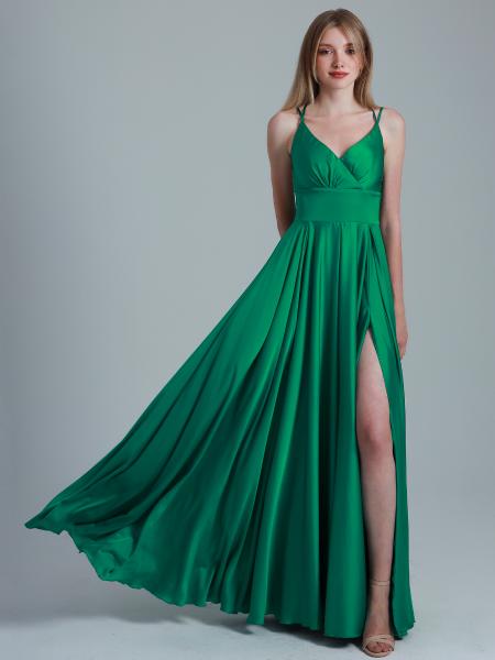Satinkleid Coralie, grün
