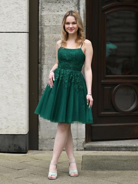 Tüllkleid kurz Melly, dunkelgrün