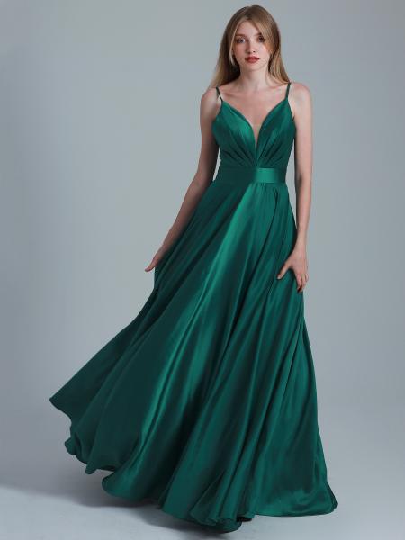 Satinkleid Slavica, grün