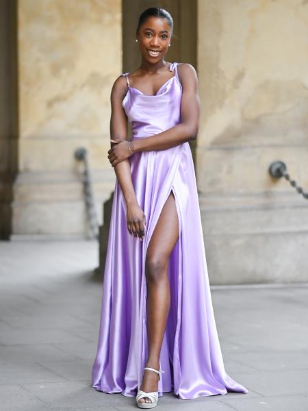 Satinkleid Camilla, flieder