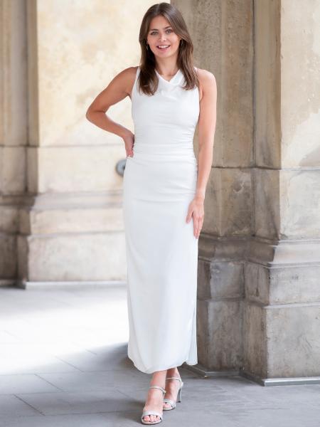 Satinkleid Kiana, weiß