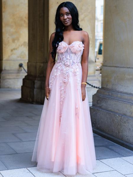 Ballkleid mit Tüll Novalie, rosa