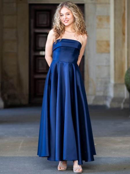 Abendkleid Midi Agnes, dunkelblau