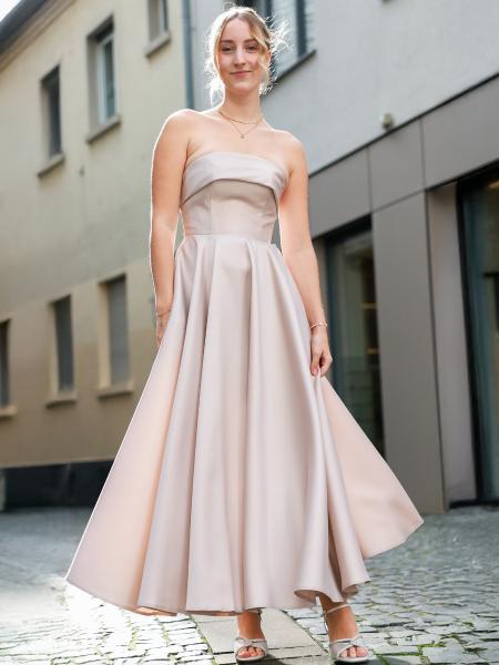 Abendkleid Midi Agnes, beige