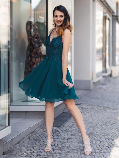 Cocktailkleid Charlie, dunkelgrün