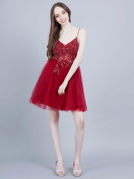 Cocktailkleid Franzi, weinrot