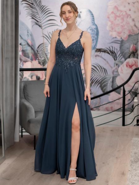 Abendkleid Loretta, graublau