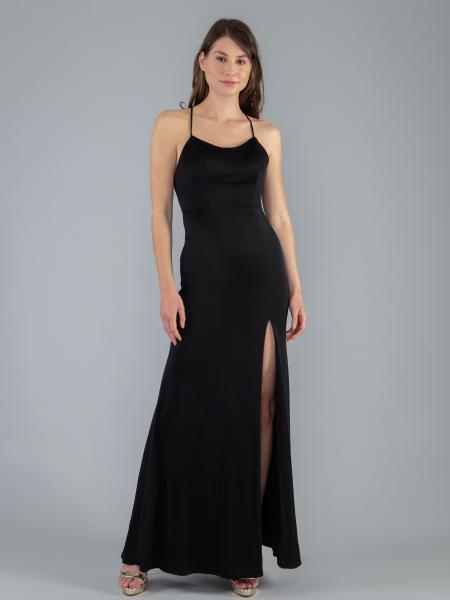 Rückenfreies Abendkleid Angele, schwarz