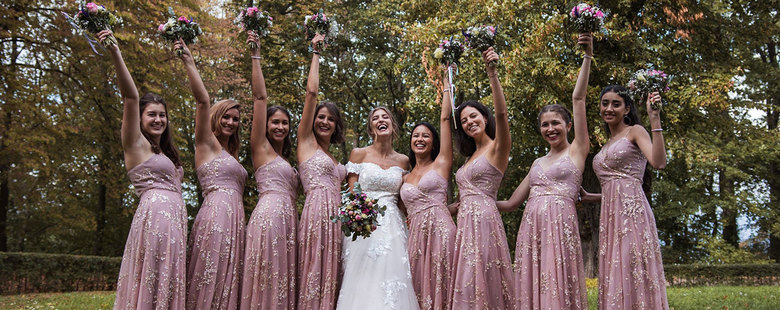 Brautjungfernkleider Rosa Brautjungfernkleider